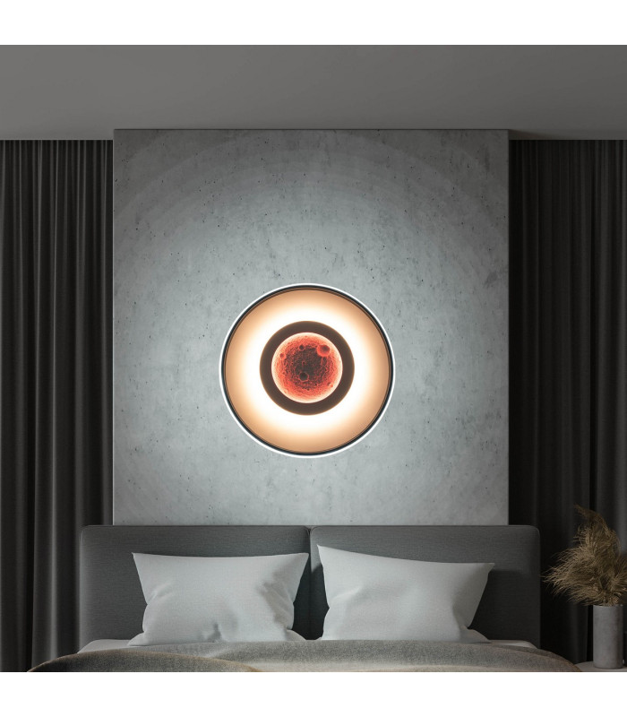 Livana Dimmable CCT Integrated LED Semi Flush Ceiling Light Black 3000-6500K Remote Control-6