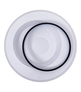 Malea Dimmable Integrated LED Semi Flush Ceiling Light Black 3000-6500K Remote Control-1