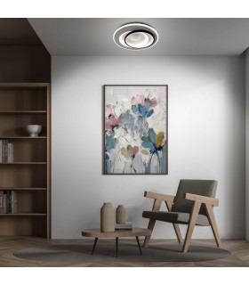 Malea Dimmable Integrated LED Semi Flush Ceiling Light Black 3000-6500K Remote Control-2