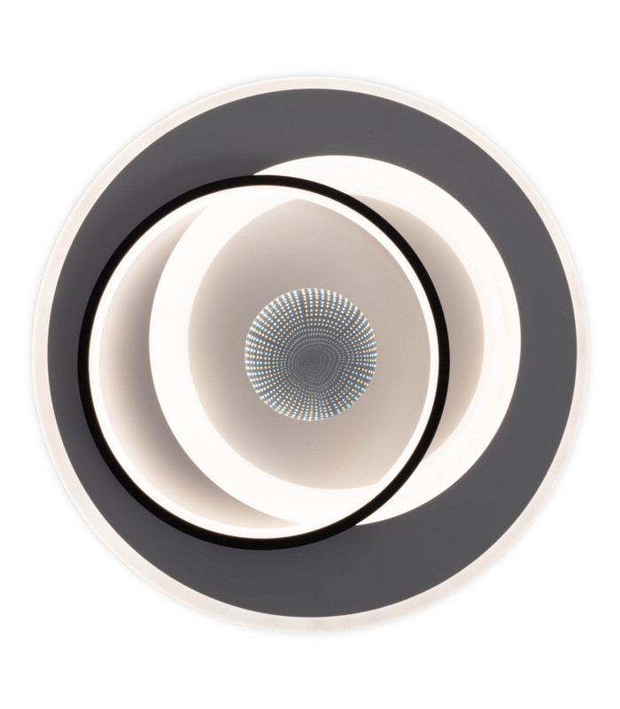 Malea Dimmable Integrated LED Semi Flush Ceiling Light Black 3000-6500K Remote Control-5