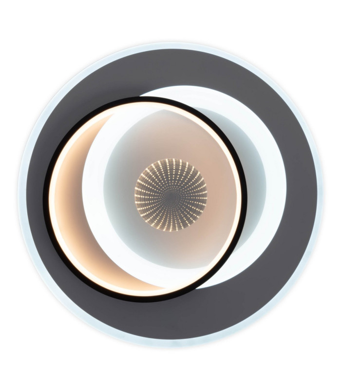 Malea Dimmable Integrated LED Semi Flush Ceiling Light Black 3000-6500K Remote Control-6