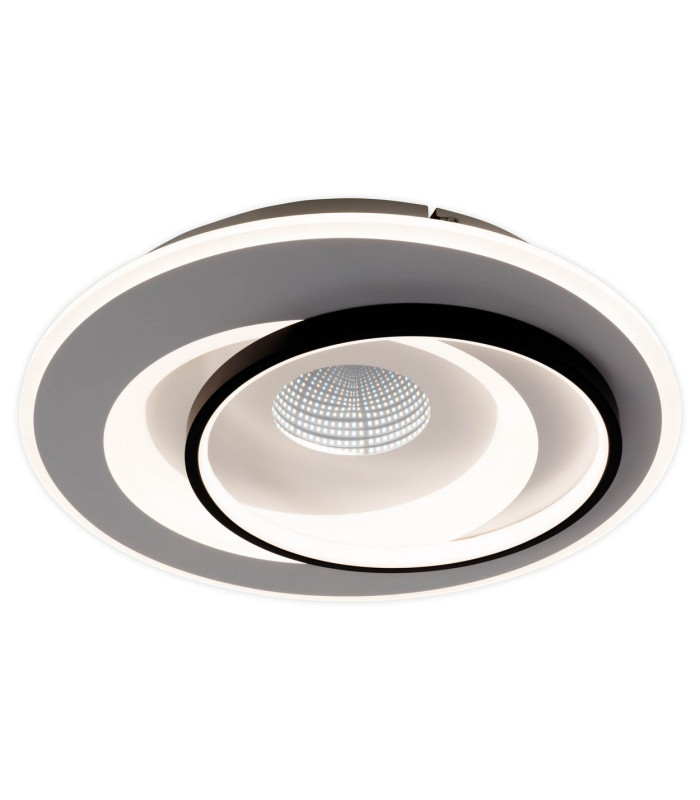 Malea Dimmable Integrated LED Semi Flush Ceiling Light Black 3000-6500K Remote Control-8