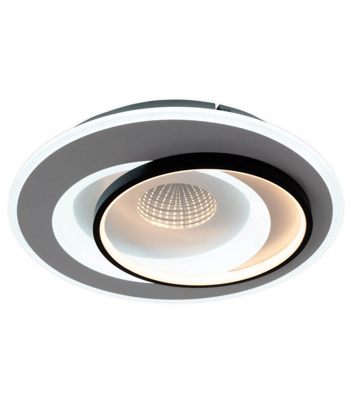 Malea Dimmable Integrated LED Semi Flush Ceiling Light Black 3000-6500K Remote Control-9