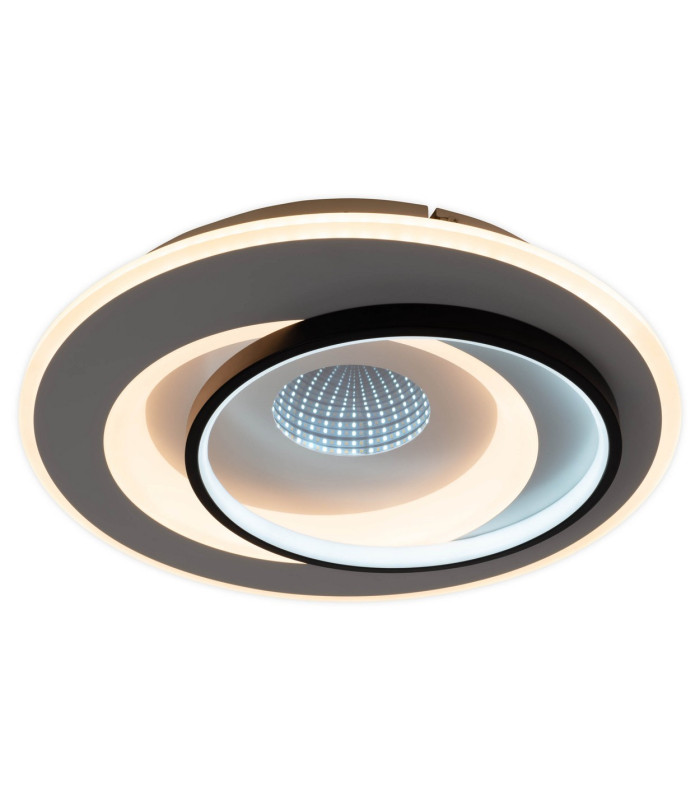 Malea Dimmable Integrated LED Semi Flush Ceiling Light Black 3000-6500K Remote Control-11
