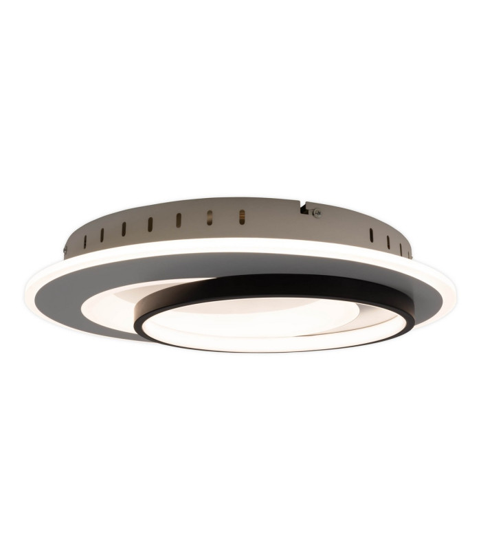 Malea Dimmable Integrated LED Semi Flush Ceiling Light Black 3000-6500K Remote Control-13