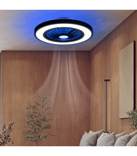 Arioso Dimmable LED CCT Ceiling Fan Black 3000-6500K Remote Control Timer Function-2