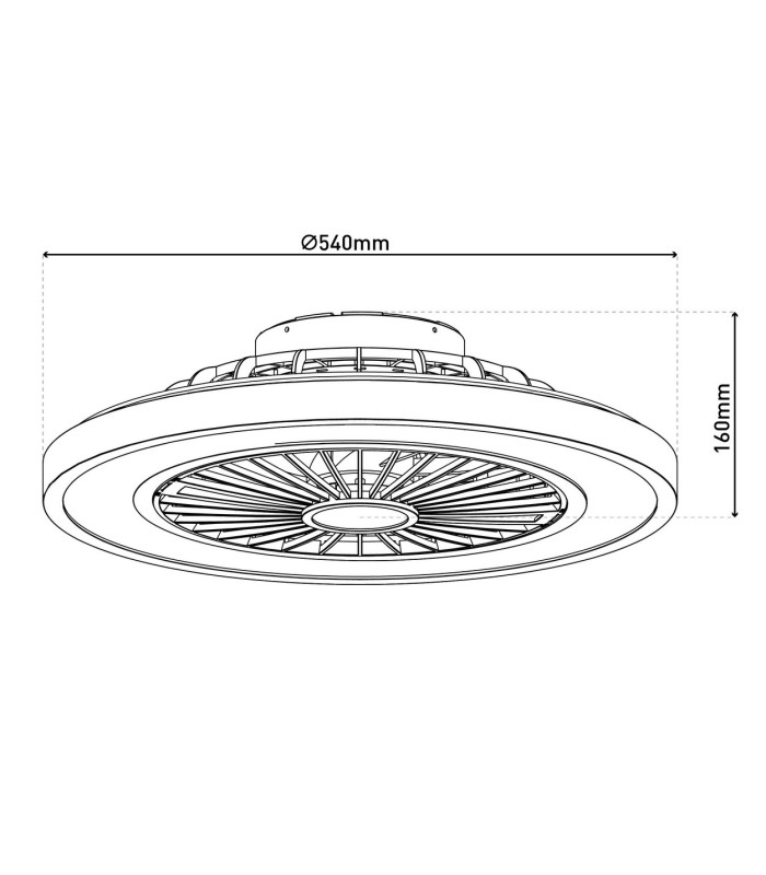 Arioso Dimmable LED CCT Ceiling Fan Black 3000-6500K Remote Control Timer Function-5
