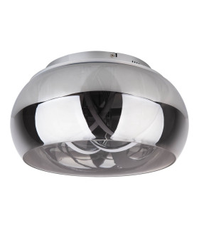 Malou Dimmable Integrated LED Semi Flush Ceiling Light Chrome 3000-6500K Remote Control-1