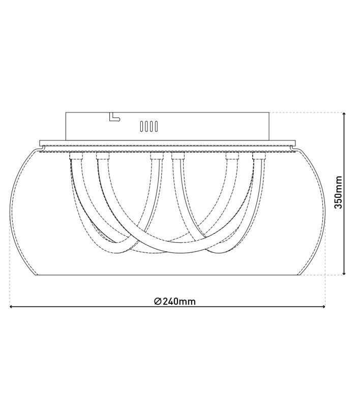 Malou Dimmable Integrated LED Semi Flush Ceiling Light Chrome 3000-6500K Remote Control-3