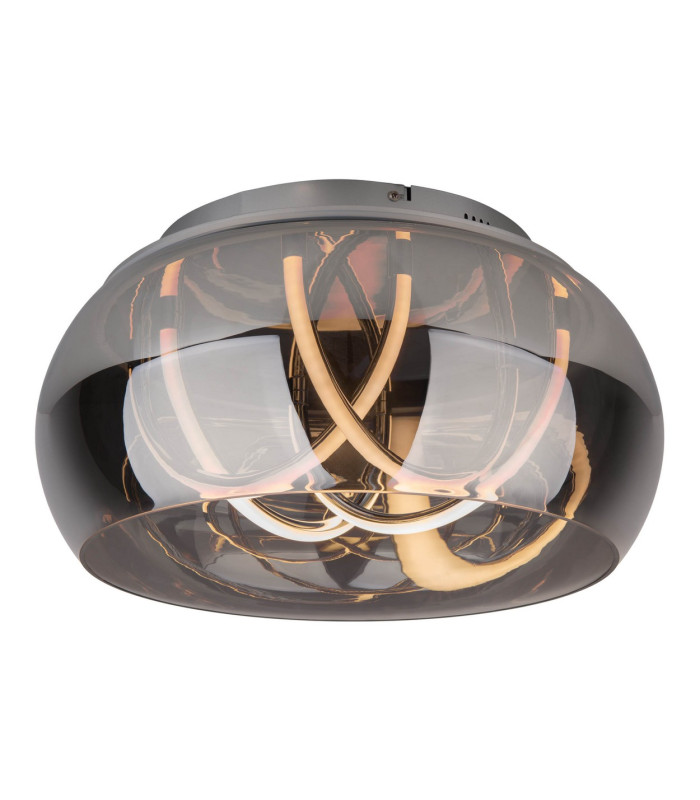 Malou Dimmable Integrated LED Semi Flush Ceiling Light Chrome 3000-6500K Remote Control-4