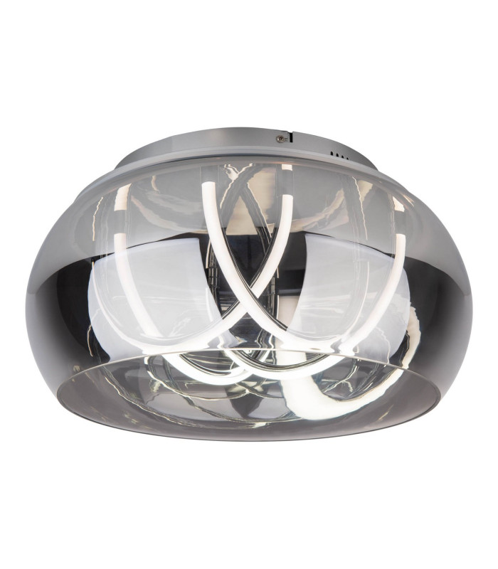 Malou Dimmable Integrated LED Semi Flush Ceiling Light Chrome 3000-6500K Remote Control-5