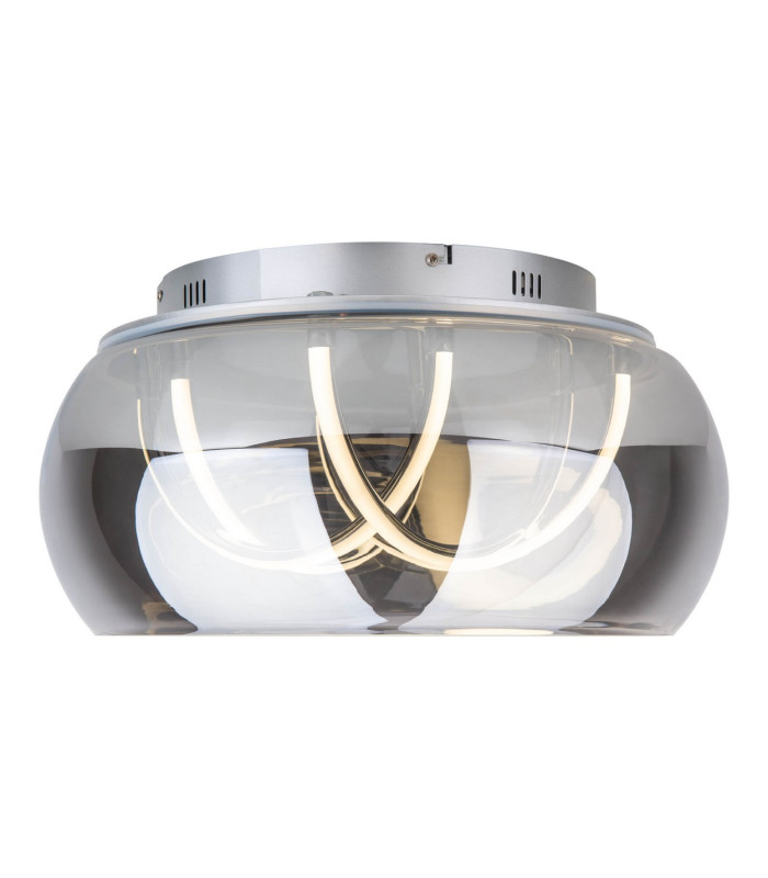Malou Dimmable Integrated LED Semi Flush Ceiling Light Chrome 3000-6500K Remote Control-9