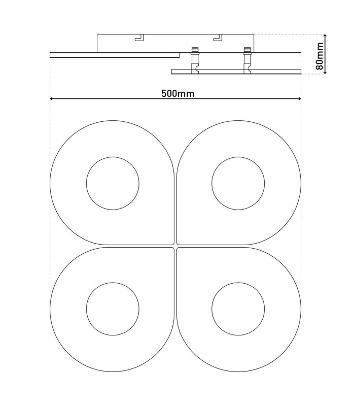 Smilla Dimmable Integrated LED Semi Flush Ceiling Light White 3000-6500K Remote Control-3