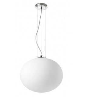 1 Light Globe Ceiling Pendant Satin Nickel, E27 - 1
