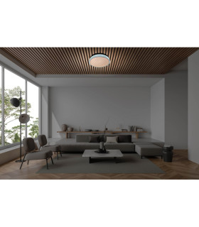 Lola Dimmable Integrated LED Semi Flush Ceiling Light White 3000-6500K Remote Control-2
