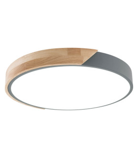 Borneo Dimmable LED Flush Ceiling Light Grey Remote Control-1
