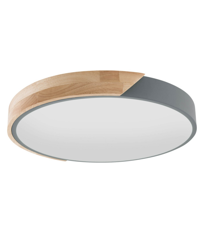 Borneo Dimmable LED Flush Ceiling Light Grey Remote Control-5