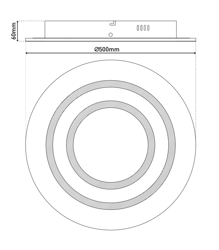 Mirel Dimmable LED CCT Decorative Flush Ceiling Light White 3000-6500K Remote Control-4