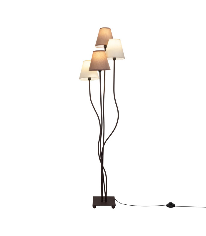 Boho Multi Arm Floor Lamp Brown 4xE14-8