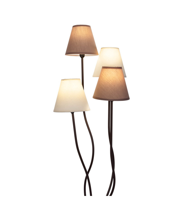 Boho Multi Arm Floor Lamp Brown 4xE14-12