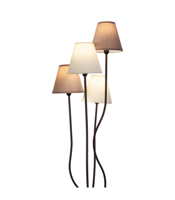 Boho Multi Arm Floor Lamp Brown 4xE14-14