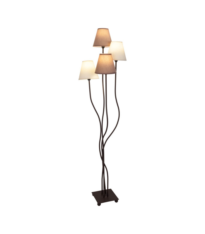 Boho Multi Arm Floor Lamp Brown 4xE14-16