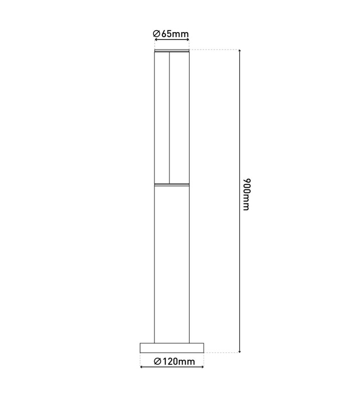 Flair LED Outdoor Bollard Anthracite 3000K IP54-7