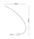 Loop Line LED Arc Floor Lamp Chrome 3000K-3