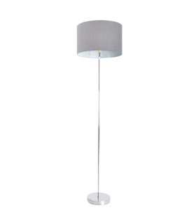 New York Floor Lamp with Shade Grey 1xE27-1