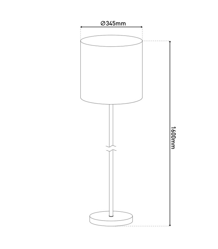 New York Floor Lamp with Shade Grey 1xE27-4