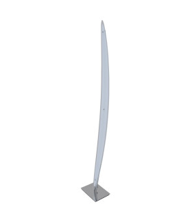 Surf Dimmable LED Integrated Floor Lamp Chrome 3000K-1