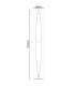 Surf Dimmable LED Integrated Floor Lamp Chrome 3000K-3