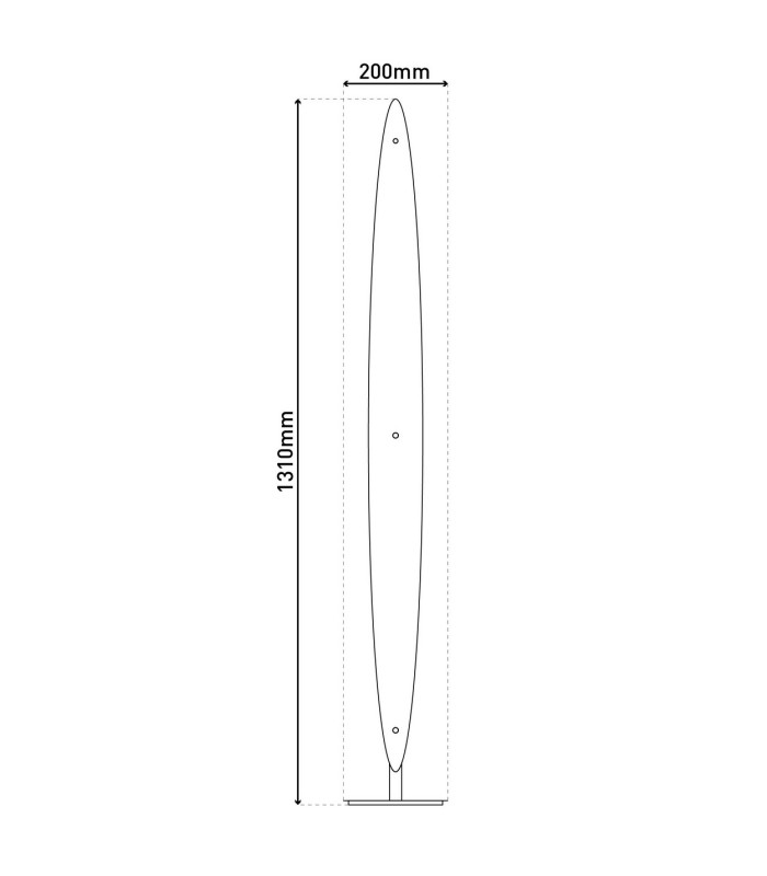 Surf Dimmable LED Integrated Floor Lamp Chrome 3000K-3