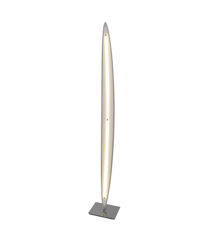 Surf Dimmable LED Integrated Floor Lamp Chrome 3000K-4
