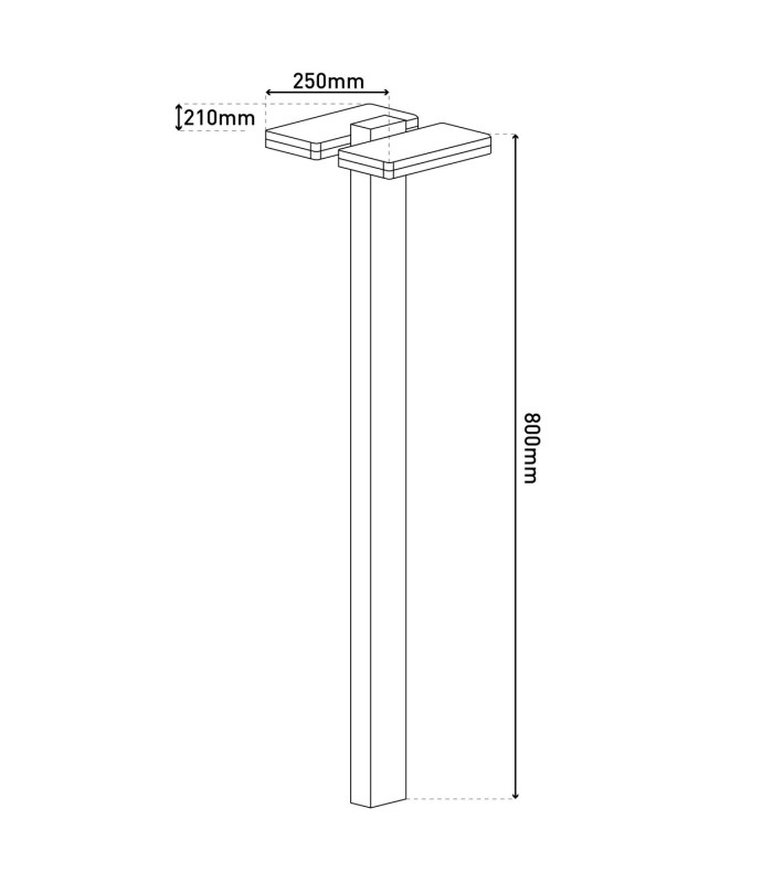 Clair LED Outdoor Bollard Anthracite 3000K IP44-6