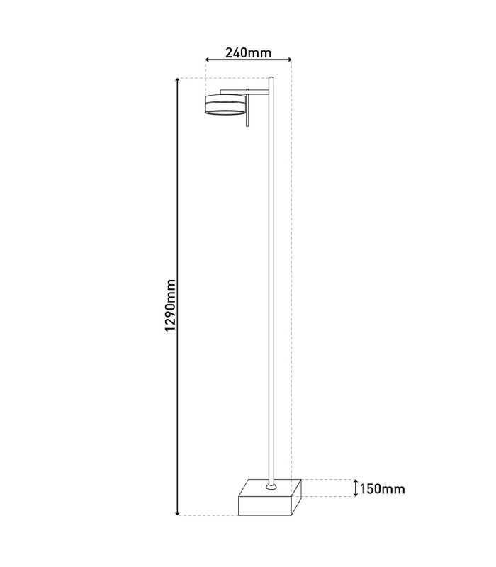 Triberg LED Task Floor Lamp Brown 3000K-3