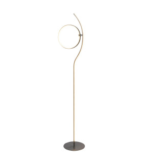 Loop Line Dimmable LED Integrated Floor Lamp Steel-Blank 3000K Touch sensor-1