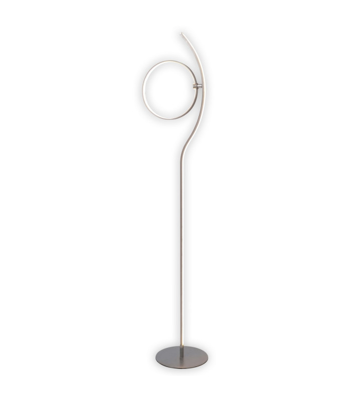 Loop Line Dimmable LED Integrated Floor Lamp Steel-Blank 3000K Touch sensor-4