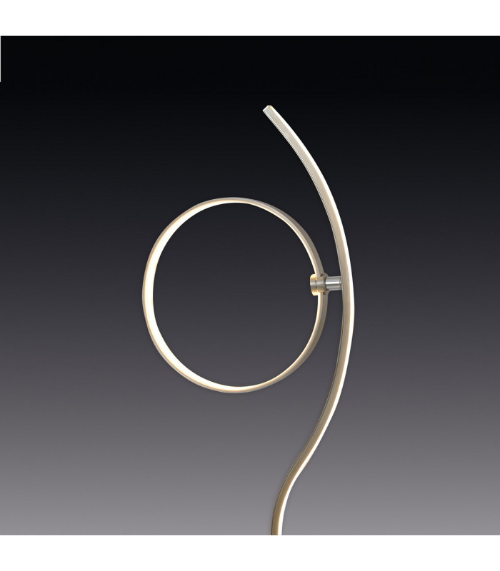 Loop Line Dimmable LED Integrated Floor Lamp Steel-Blank 3000K Touch sensor-7