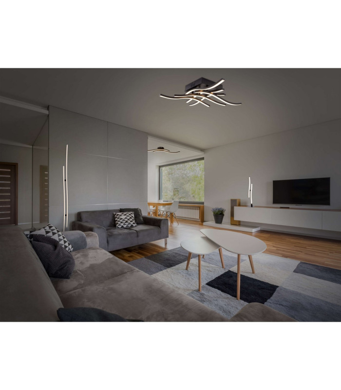 Onda LED Integrated Floor Lamp Black 3000K-4