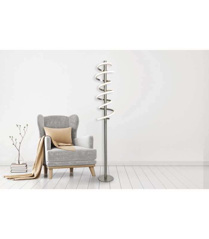 Belleza Dimmable LED Integrated Floor Lamp Steel-Blank 2880K Touch sensor-3