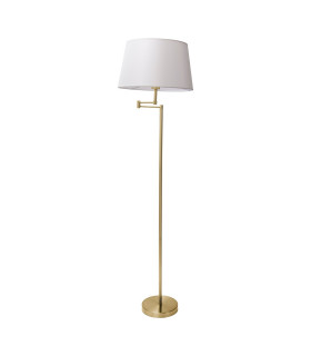 Bologna Floor Lamp with Tapered Shade Brass Mat 1xE27-1