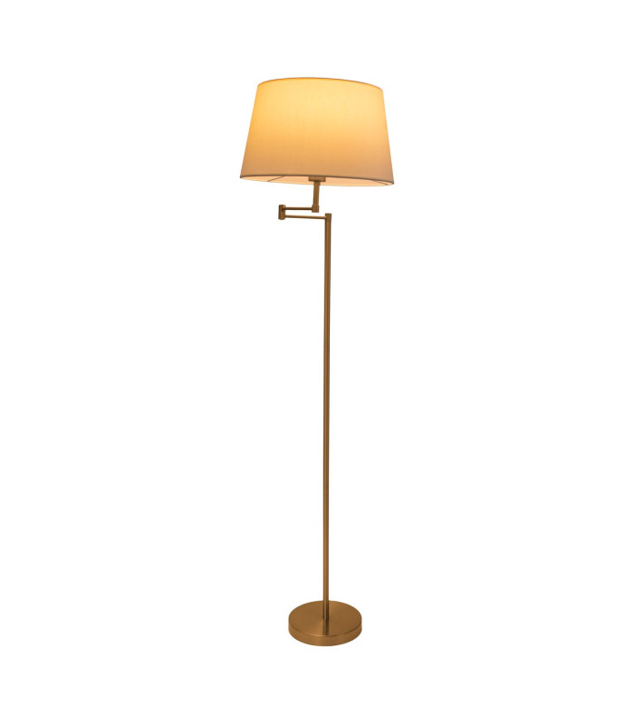 Bologna Floor Lamp with Tapered Shade Brass Mat 1xE27-4