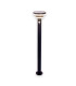 Nora LED 86cm Solar Outdoor Bollard Black PIR + Dusk to Dawn Sensor 3000K IP44-5