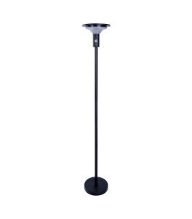 Nora Dimmable LED 139cm Solar Outdoor Bollard Black PIR + Dusk to Dawn Sensor 3000K IP44-1