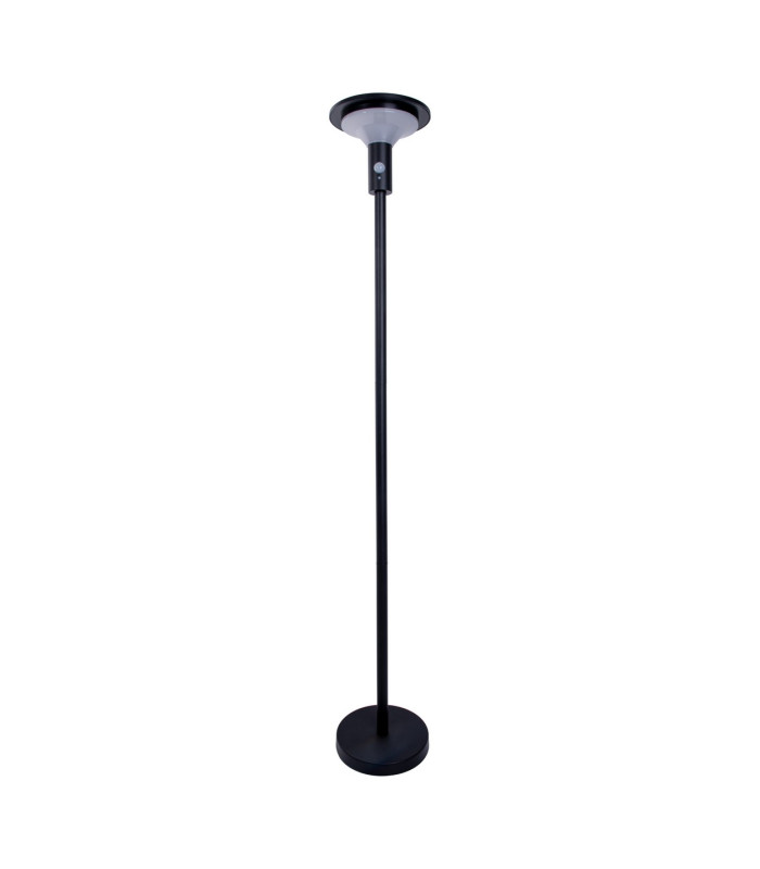Nora Dimmable LED 139cm Solar Outdoor Bollard Black PIR + Dusk to Dawn Sensor 3000K IP44-6