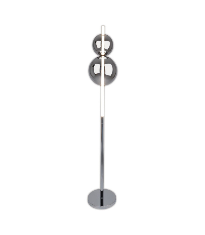 Nova Dimmable LED Integrated Floor Lamp Chrome 3000K-4