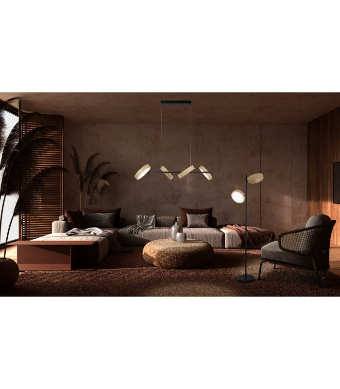 Tessa Dimmable LED Multi Arm Floor Lamp Beige 2700-6000K Touch sensor-2