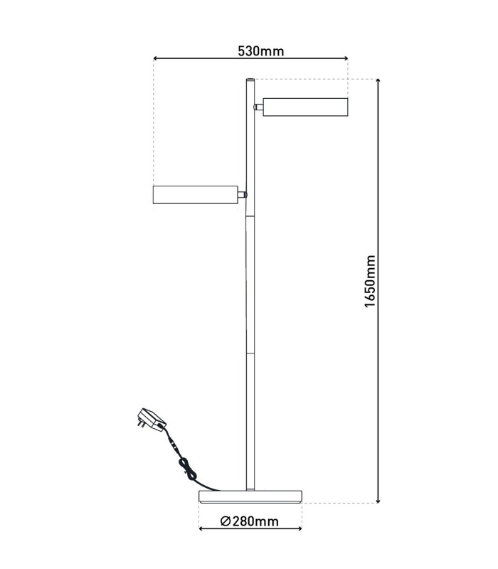 Tessa Dimmable LED Multi Arm Floor Lamp Beige 2700-6000K Touch sensor-3