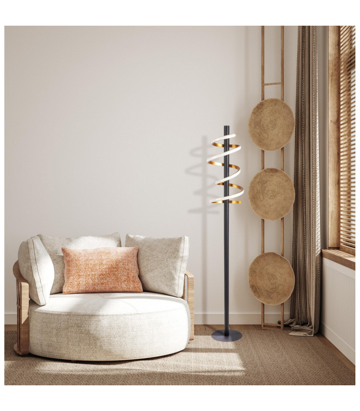 Belleza Dimmable LED Integrated Floor Lamp Gold 2800K Touch sensor-2